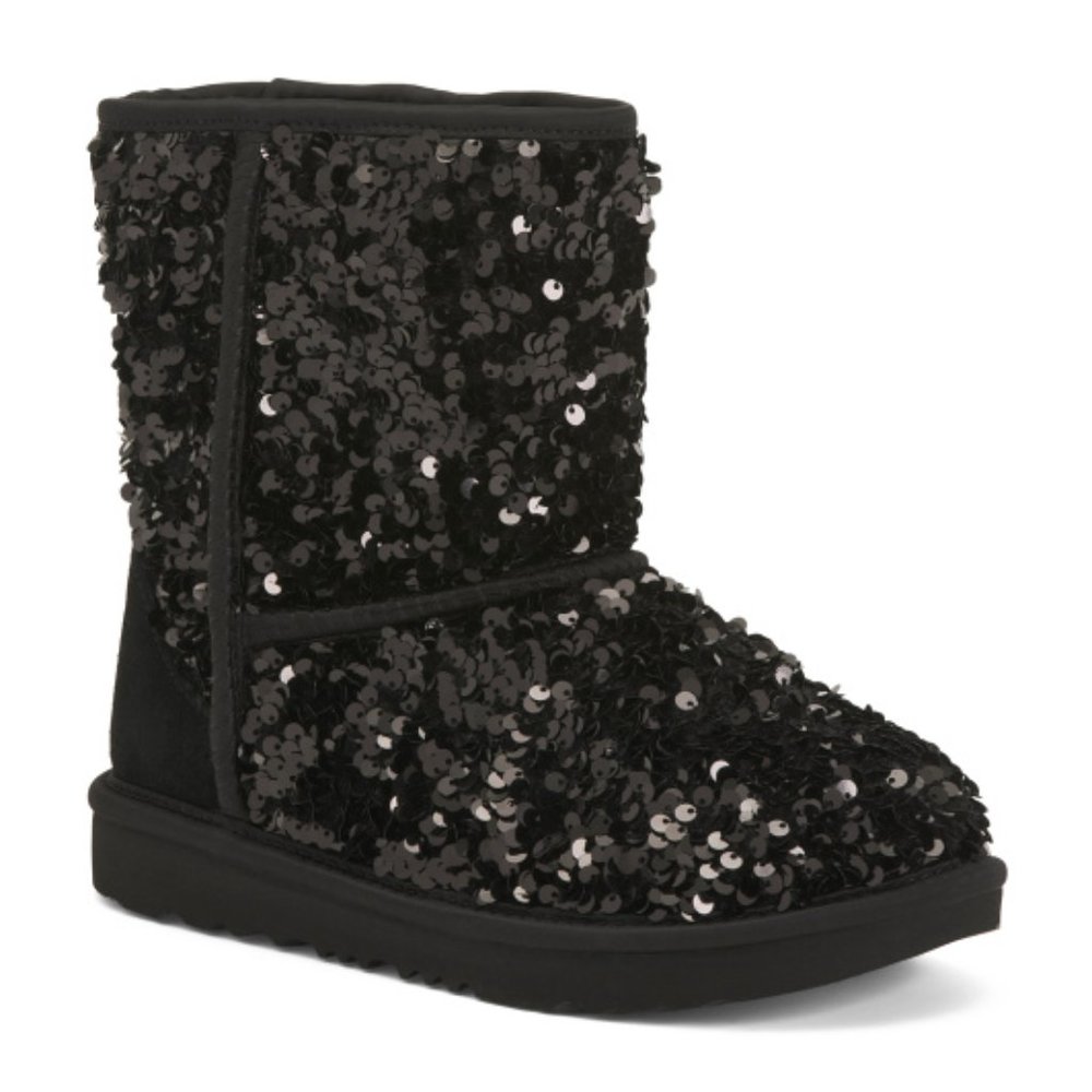 NIB‎ UGG STELLAR SEQUIN CLASSIC SHORT SHEARLING LINED BOOTS - Picture 2 of 9